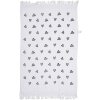 Clayre & Eef CTLHS Toalla de Huéspedes 40x66 cm Blanco Negro con Corazones Algodón