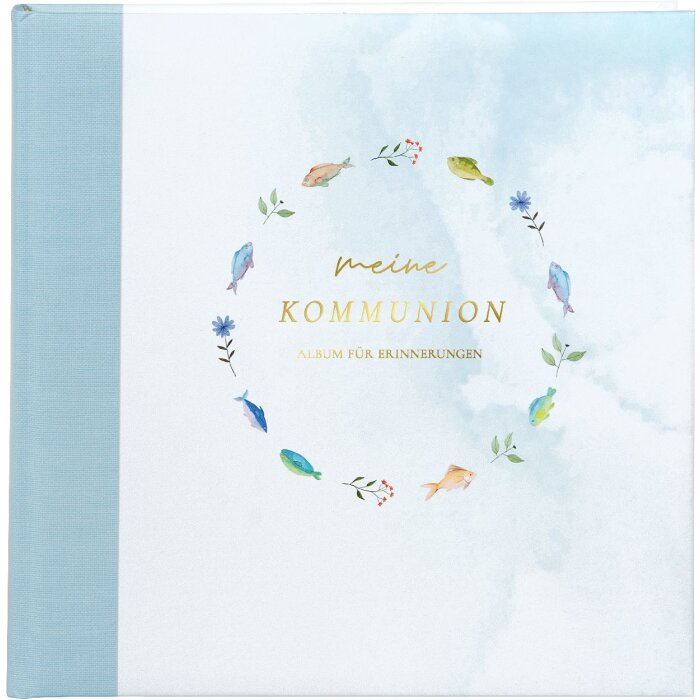 Goldbuch álbum de fotos comunión cielo pescado 25x25 cm 58 páginas glassine