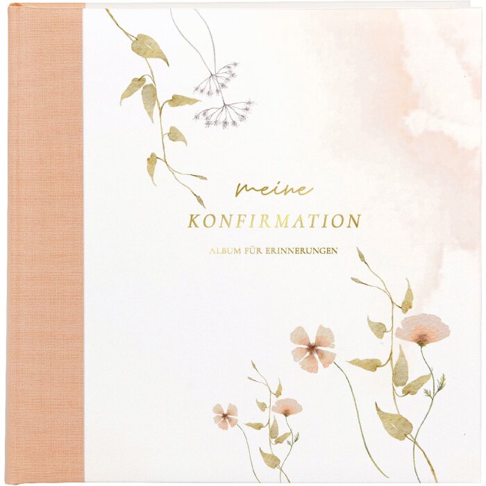 Goldbuch álbum de fotos confirmación Blütenzauber rosé 25x25 cm 58 páginas