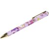 Goldbuch bolígrafo favorito Insignia metal biros floral oro púrpura rosa