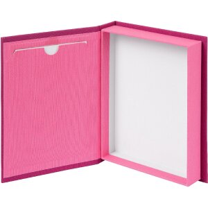 Caja de almacenaje Goldbuch Bella Vista rosa fucsia con ventana para fotos 19x14x3,8 cm