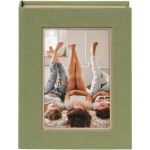 Caja de almacenaje Goldbuch Bella Vista alcachofa beige con ventana para fotos