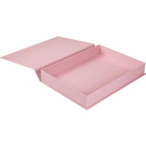 Goldbuch caja de almacenaje Bella Vista rosé 32x24 cm lino cierre magnético