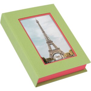 Caja de almacenaje Goldbuch Bella Vista lima coral con ventana para fotos
