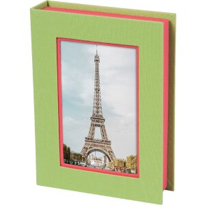 Caja de almacenaje Goldbuch Bella Vista lima coral con ventana para fotos