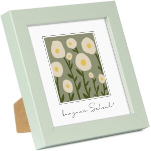 Goldbuch marco de madera Aura 10x10 cm Peppermint madera real soporte MDF cristal transparente