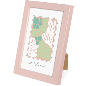 Marco de madera Goldbuch Aura 10x15 cm Dirty Rose madera auténtica cristal transparente trasera MDF