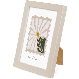 Goldbuch Marco de madera Aura 10x15 cm Beige Madera auténtica Cristal transparente Fondo MDF