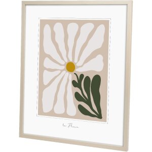 Goldbuch Marco de madera Aura 40x50 cm Beige Madera auténtica Cristal transparente MDF