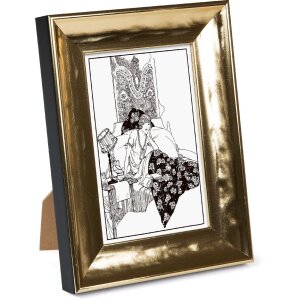Marco de fotos Goldbuch Destello 10x15 cm aspecto martillado dorado cristal transparente