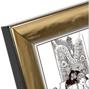 Marco de fotos Goldbuch Destello 10x15 cm aspecto martillado dorado cristal transparente
