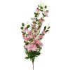 Clayre & Eef 6PL0345LP Rama Decorativa con Flores Rosa Verde 25x15x88 cm