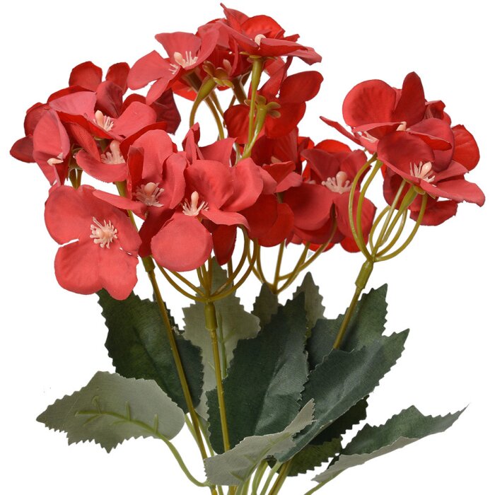 Clayre & Eef 6PL0364R Decoración Rama con Flores Rojas 16x12x30 cm