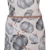 Clayre & Eef CSP41-1 Delantal Diseño Calabaza Beige Gris 70x85 cm