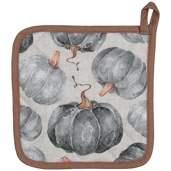 Clayre & Eef CSP45 Manta Calabaza 20x20 cm Gris Marrón