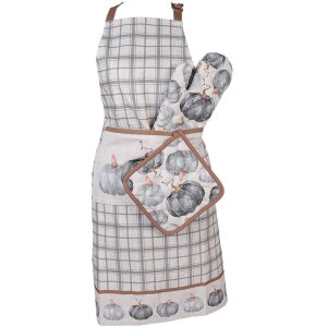 Clayre & Eef CSP45 Manta Calabaza 20x20 cm Gris Marrón