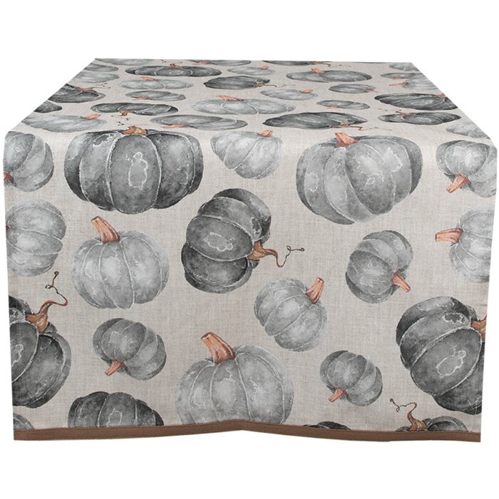 Clayre & Eef CSP64 Traves de Mesa Calabaza Gris Beige 50x140 cm