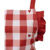 Clayre & Eef LVT41K Delantal Niño Rojo Blanco Motivo Corazón 56x48 cm
