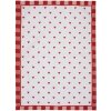 Clayre & Eef LVT42-1 Paño de cocina diseño corazón blanco rojo 50x70 cm