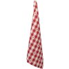 Clayre & Eef LVT42-2 Paño de cocina rojo blanco a cuadros con corazones 50x70 cm