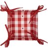 Clayre & Eef LVT47 Panera Corazones 35x35x8 cm Rojo Blanco