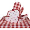 Clayre & Eef LVT47 Panera Corazones 35x35x8 cm Rojo Blanco