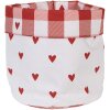 Clayre & Eef LVT50 Panera Corazón Rojo Blanco Ø 15x16 cm