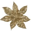 Clayre & Eef 65782 Decoración Navideña Flor Color Oro Ø 15x2 cm