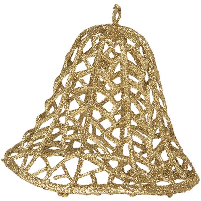 Clayre & Eef 65791 Colgante decorativo Campana color oro Ø 11x11 cm