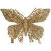Clayre & Eef 65795 Decoración Mariposa color oro 17x2x12 cm