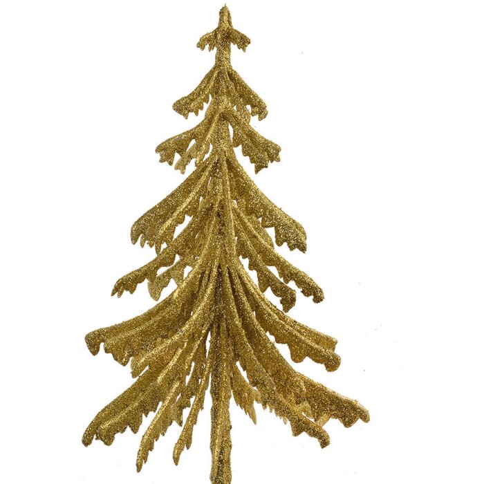 Clayre & Eef 65800 Decoración Árbol de Navidad Oro 17x8x37 cm
