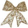 Clayre & Eef 65811 Decoración Lazo de Navidad color oro 18x2x16 cm