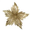 Clayre & Eef 65813 Decoración Navideña Flor Oro Ø 23x5 cm