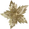 Clayre & Eef 65813 Decoración Navideña Flor Oro Ø 23x5 cm
