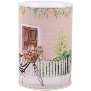 Clayre & Eef 6BL0155 Hucha Rosa Retro Ø 10x15 cm
