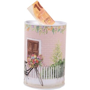 Clayre & Eef 6BL0155 Hucha Rosa Retro Ø 10x15 cm