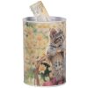Clayre & Eef 6BL0162 Hucha motivo gato Ø 10x15 cm