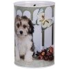 Clayre & Eef 6BL0163 Hucha Perro Ø 10x15 cm Blanco Marrón