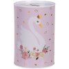 Clayre & Eef 6BL0165 Hucha Rosa Blanco Ø 10x15 cm Romántico Motivo Cisne