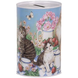 Clayre & Eef 6BL0167 Hucha motivo gato Ø 8x13...