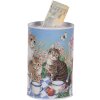 Clayre & Eef 6BL0167 Hucha motivo gato Ø 8x13 cm estilo country