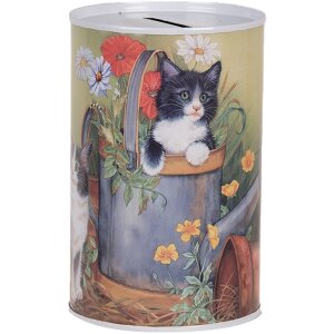 Clayre & Eef 6BL0168 Hucha motivo gato Ø 8x13...