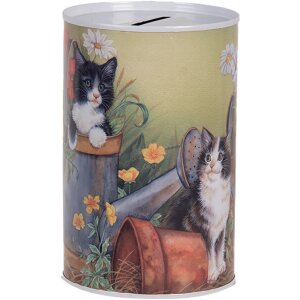 Clayre & Eef 6BL0168 Hucha motivo gato Ø 8x13...