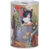 Clayre & Eef 6BL0168 Hucha motivo gato Ø 8x13 cm estilo country