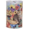 Clayre & Eef 6BL0170 Hucha motivo gato Ø 8x13 cm estilo country