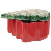 Clayre & Eef 6BL0154 Lata Árbol de Navidad Verde Rojo 15x18x7 cm