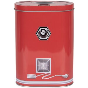 Clayre & Eef 6BL0190 Caja de Lata Roja 14x8x19 cm Estilo Campestre