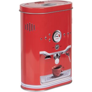 Clayre & Eef 6BL0190 Caja de Lata Roja 14x8x19 cm Estilo Campestre