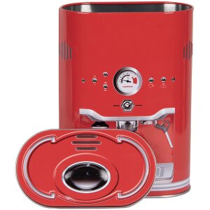 Clayre & Eef 6BL0190 Caja de Lata Roja 14x8x19 cm Estilo Campestre