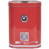 Clayre & Eef 6BL0190 Caja de Lata Roja 14x8x19 cm Estilo Campestre